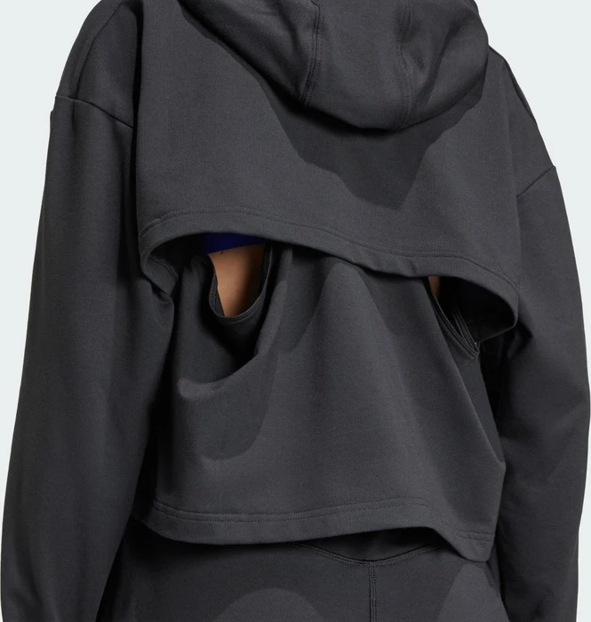 adidas Power Loose Fit Back-Ventilation Hoodie schwarz (Damen)