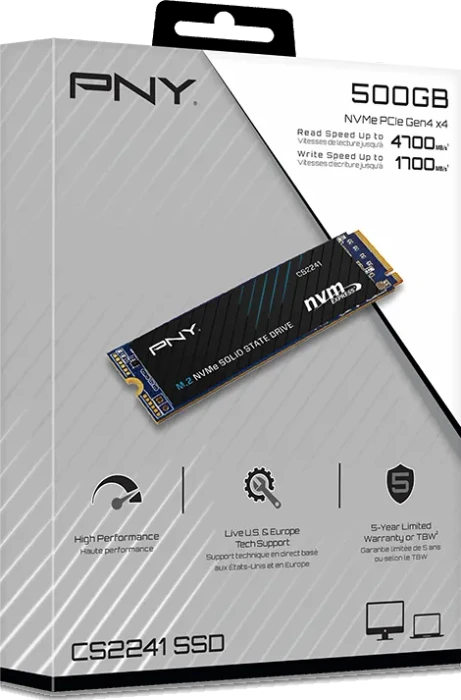 PNY CS2241 500GB, M.2 2280 / M-Key / PCIe 4.0 x4