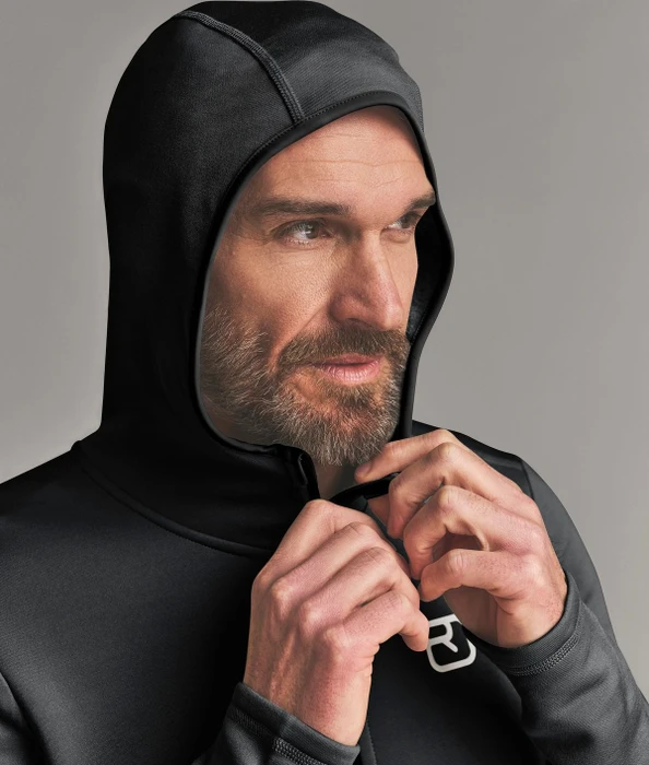 Ortovox Fleece Hoody Funktionsjacke black raven (Herren)