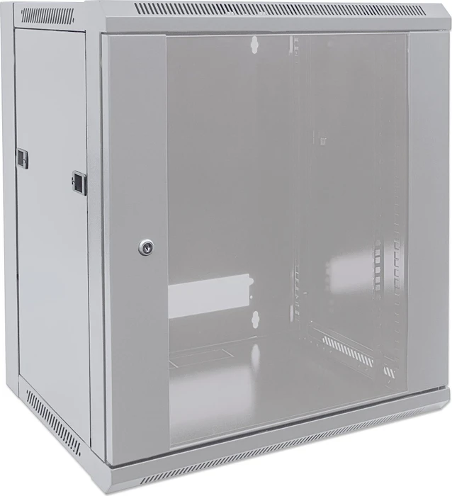 Intellinet Wandschrank 9HE, Sicherheitsglastür, IP2X, hellgrau, 600mm tief