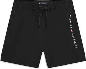 Tommy Hilfiger Original Mid mit Logo Badeshorts schwarz (Herren)