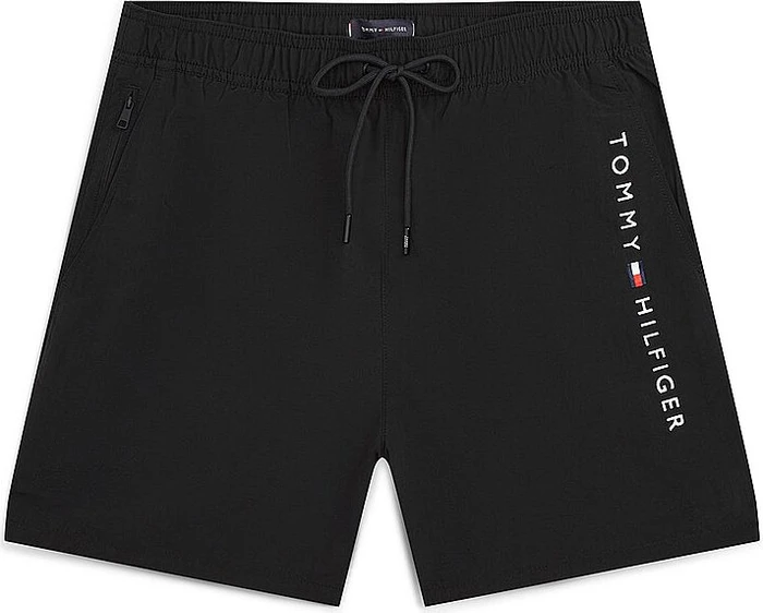 Tommy Hilfiger Original Mid mit Logo Badeshorts schwarz (Herren)