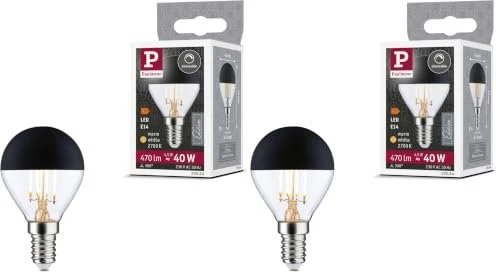 Paulmann Modern Classic Edition LED Tropfen E14 4.5W/827 warmweiß Kopfspiegel schwarz dimmbar