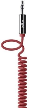 Belkin MixIt-Spiralkabel für iPod und iPhone 1.8m 3.5mm Stereoklinkenkabel rot