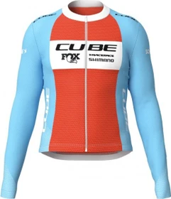 Cube Road/XC X Factory Racing Trikot langarm blue'n'orange (Herren)