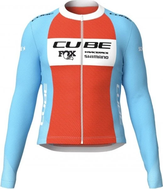 Cube Road/XC X Factory Racing Trikot langarm blue'n'orange (Herren)