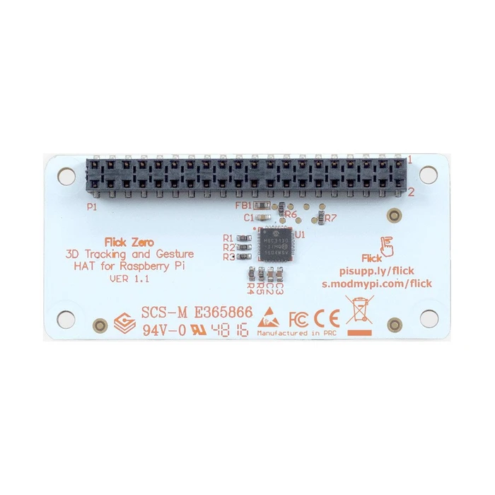 PiSupply Flick Zero 3D-Tracking und Gestenerkennung für Raspberry Pi Zero