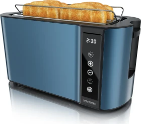 Arendo 307003 Frukost Touch Doppel-Langschlitz-Toaster blau