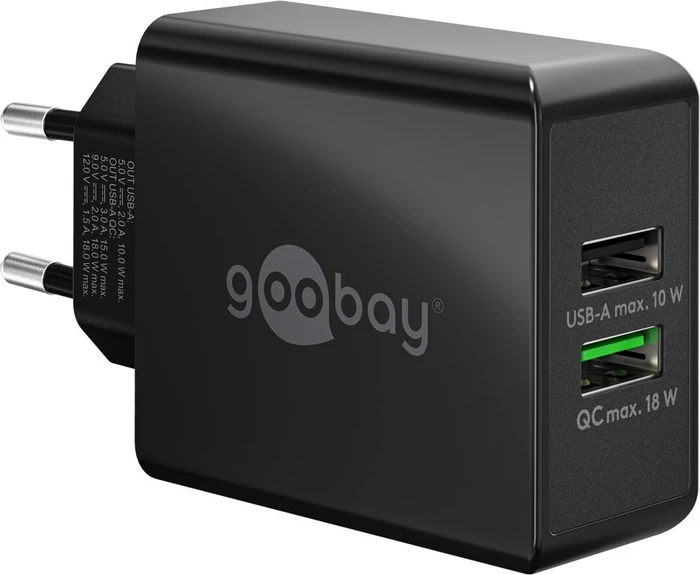 Wentronic Goobay USB-A QC Dual-Schnellladegerät 28W
