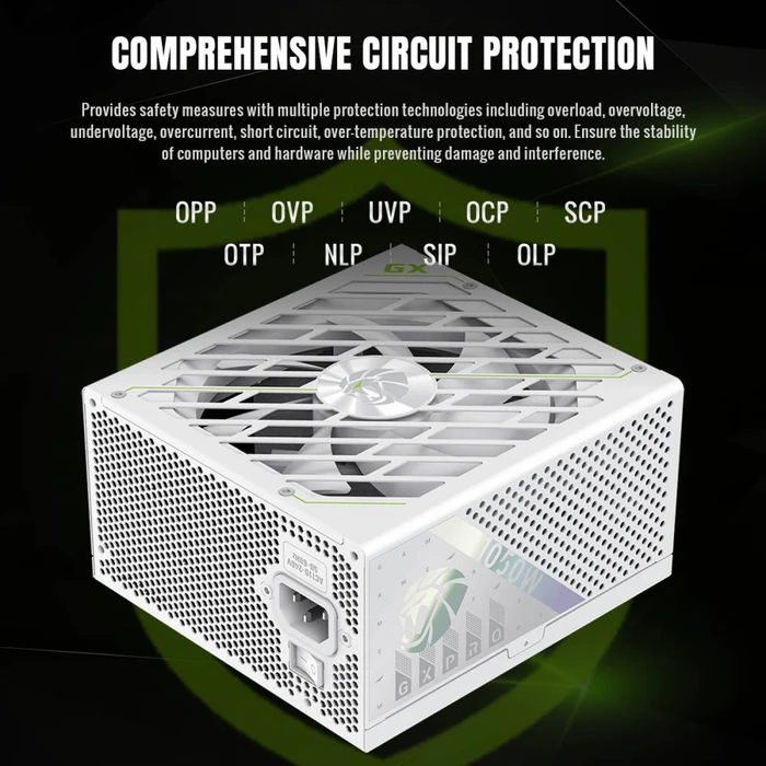 GameMax GX Pro Gold 1050G WH weiß 1050W, ATX 3.1