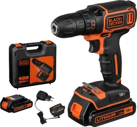 Black&Decker BDCDC18KB Akku-Bohrschrauber inkl. Koffer + 2 Akkus 1.5Ah