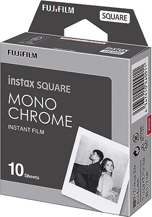 Fujifilm instax SQUARE Sofortbildfilm Monochrome, 10 Aufnahmen