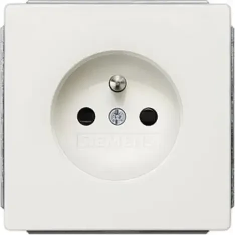 Siemens DELTA style Steckdose mit Mittenschutzkontakt 2-polig, titanweiß