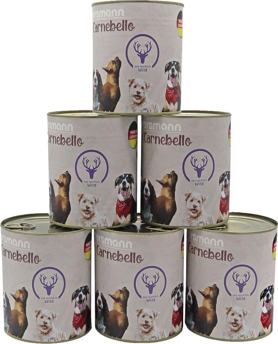 Eggersmann Carnebello Nassfutter mit Wild, 4.80kg (6x 800g)