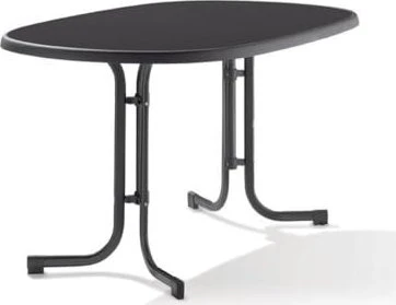 Sieger Boulevard mecalit-Pro Klapptisch 140x90cm eisengrau/schieferdekor anthrazit