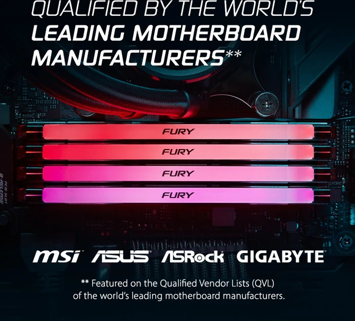 Kingston FURY Renegade RGB schwarz/silber UDIMM 32GB Kit, DDR5-6400, CL32-39-39, 1RX8