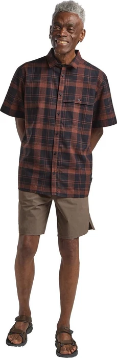 Jack Wolfskin Great Plains Hemd kurzarm check dark navy (Herren)