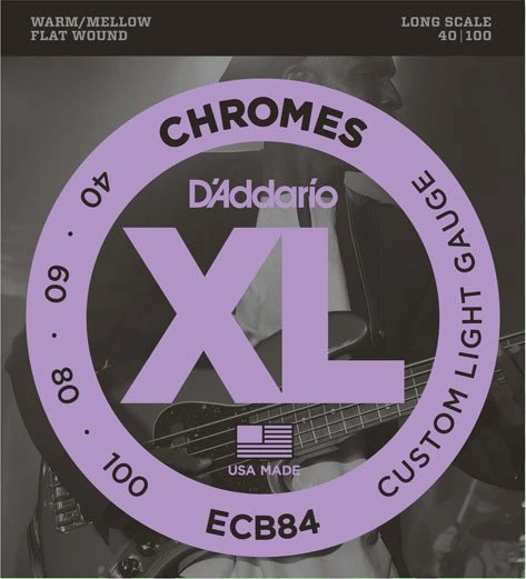 D'Addario XL Chromes Bass Custom Light, Long Scale