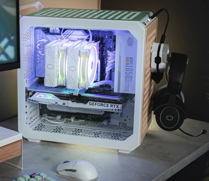 Cooler Master Qube 500 Flatpack Macaron Edition, Glasfenster