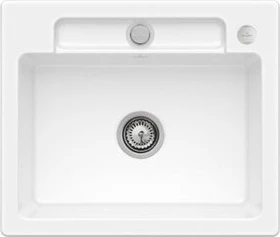 Villeroy & Boch Siluet 60 S flat flächenbündig Becken mittig mit Ablauffernbedienung snow white