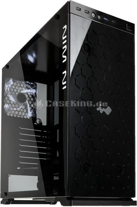 In Win 805 schwarz, Glasfenster