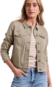 Street One Colored-Denim-Look mit Taschen Jeansjacke beige washed (Damen)