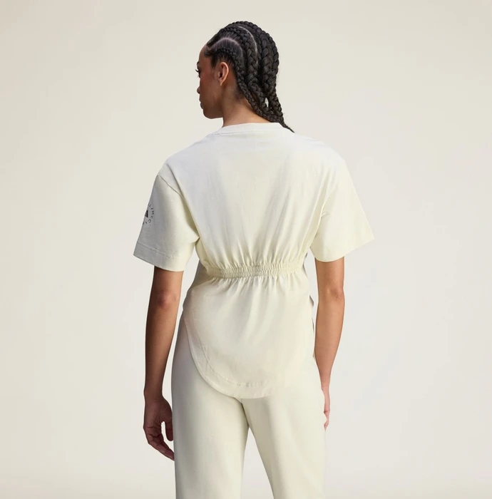 adidas by Stella McCartney Sportswear Curved Hem T-Shirt kurzarm almond milk-smc (Damen)