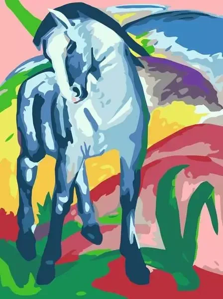 Ravensburger Malen nach Zahlen CreArt Art Collection: Blaues Pferd