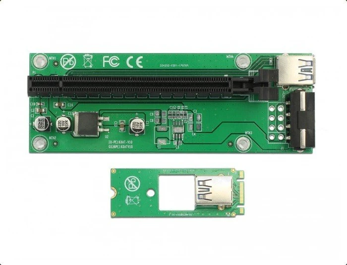 DeLOCK Riser Card, gewinkelt, PCIe 2.0, 300mm