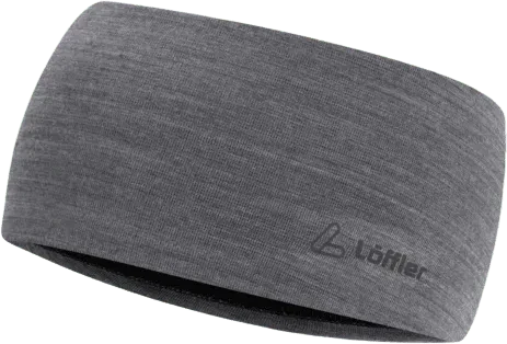 Löffler Merino Wool Wide Stirnband grey melange
