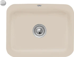 Villeroy & Boch Cisterna 60C Unterbau Becken mittig mit Ablauffernbedienung almond