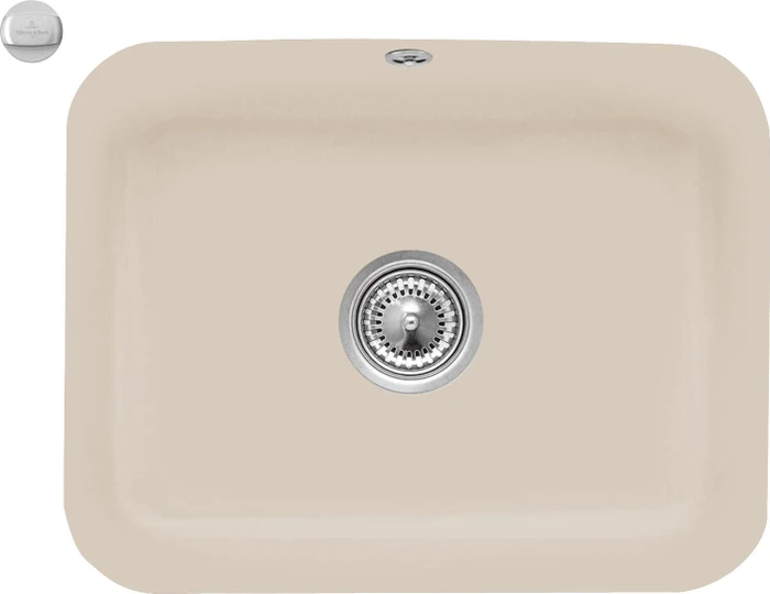 Villeroy & Boch Cisterna 60C Unterbau Becken mittig mit Ablauffernbedienung almond