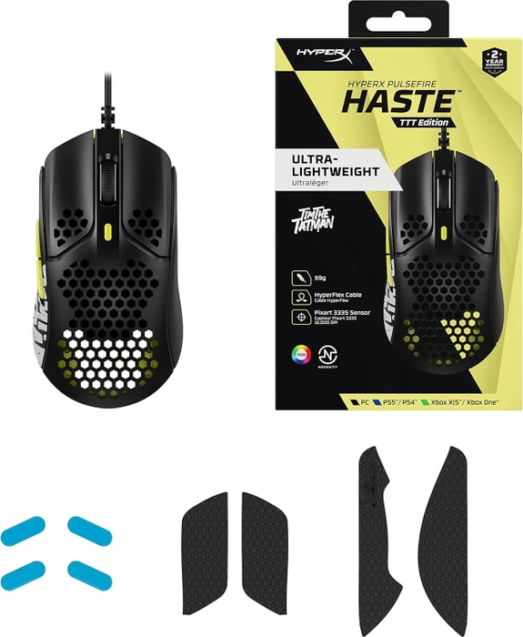 HP HyperX Pulsefire Haste TimTheTatMan Edition, USB