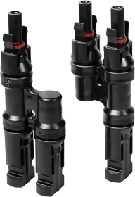LogiLink Solar-Y-Steckverbindungsset 2 Stk. PVC Stecker & Buchse für Solarkabel