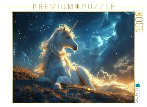 Calvendo Anmut im Sternenlicht: Das weiße Einhorn auf der Nachtwiese