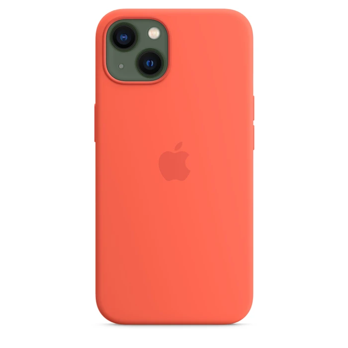 Apple Silikon Case mit MagSafe für iPhone 13 Nektarine