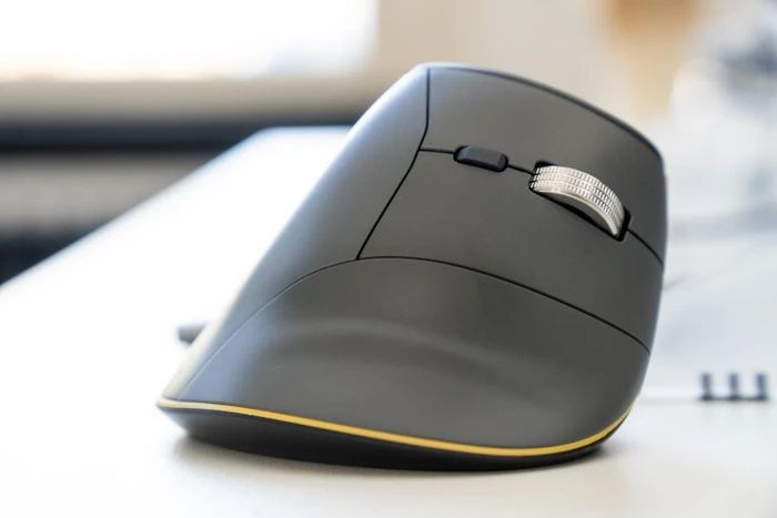 BakkerElkhuizen FastForward 3-Mode Vertical Mouse, dunkegrau, USB/Bluetooth