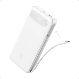 Anker Powerbank (20K, 87W, integriertes USB-C Kabel) weiß