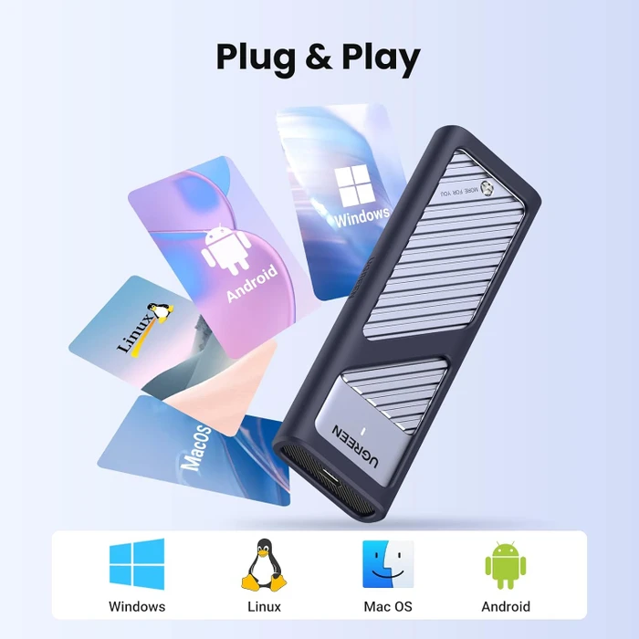 Ugreen M.2 SSD Enclosure, USB-C 3.1