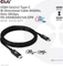 Club 3D USB-C 3.2 Kabel, 20Gb/s, 4K60Hz, 240W PD EPR, USB-C 3.2 Stecker auf USB-C 3.2 Stecker, 2m Vorschaubild
