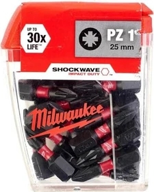 Milwaukee Shockwave Pozidriv Bit 1/4", PZ1x25mm, 25 Stück