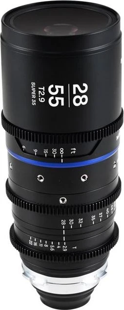 Laowa Nanomorph 28-55mm / 50-100mm T2.9 1.5x Anamorphic S35 Zoom Blue Flare 2 Lens Set für PL