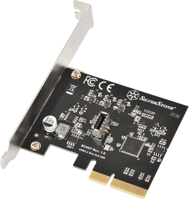 SilverStone ECU07, 1x USB-C 3.2 Key-A Header, PCIe 3.0 x4
