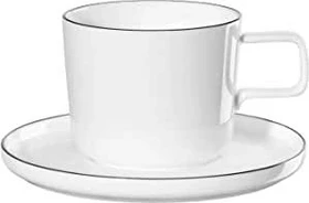 ASA Selection oco ligne noire Kaffeetasse mit Untertasse, 2-tlg.