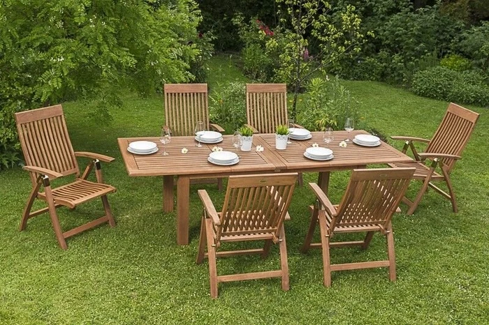 Merxx Comodoro Gartenmöbel-Set eukalyptus, 7-tlg.