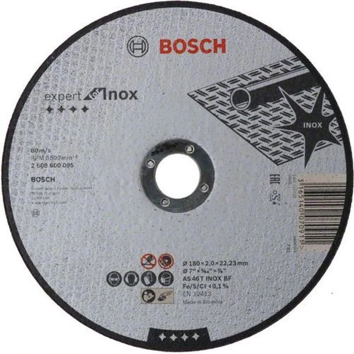Bosch Professional AS46TBF Expert for Inox Trennscheibe, 180x2x22.23mm, 1 Stück