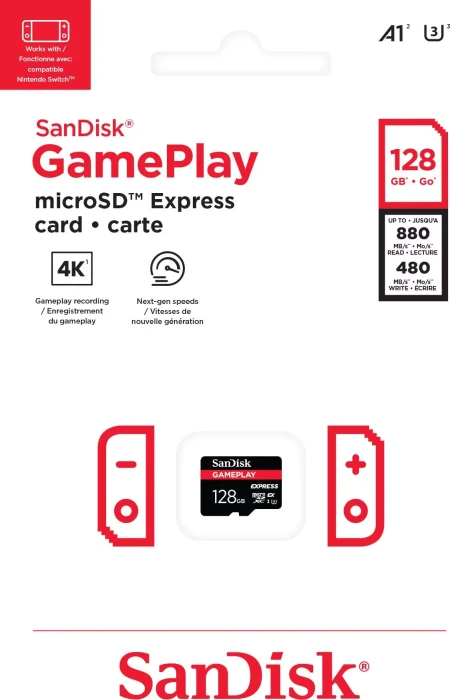SanDisk Gameplay microSD Express R880/W480 128GB, UHS-I U3, A1, Class 10, SD Express EX I