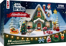 frechverlag Bricks Adventskalender - 24 weihnachtliche Sets aus Mini-Klemmbausteinen