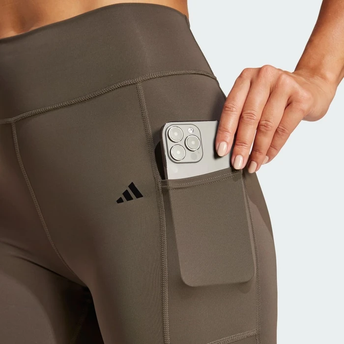 adidas Optime Full-Length Hose lang shadow olive (Damen)