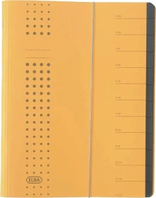 Elba Chic Fächermappe, 12 Fächer, A4, gelb, 5er-Pack